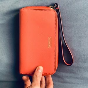 Coral Wristlet COACH